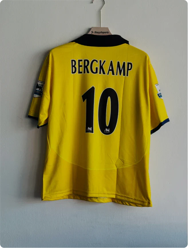 ARSANEL 2003-04 AWAY KIT BERGKAMP FIVESLEEVE POLO