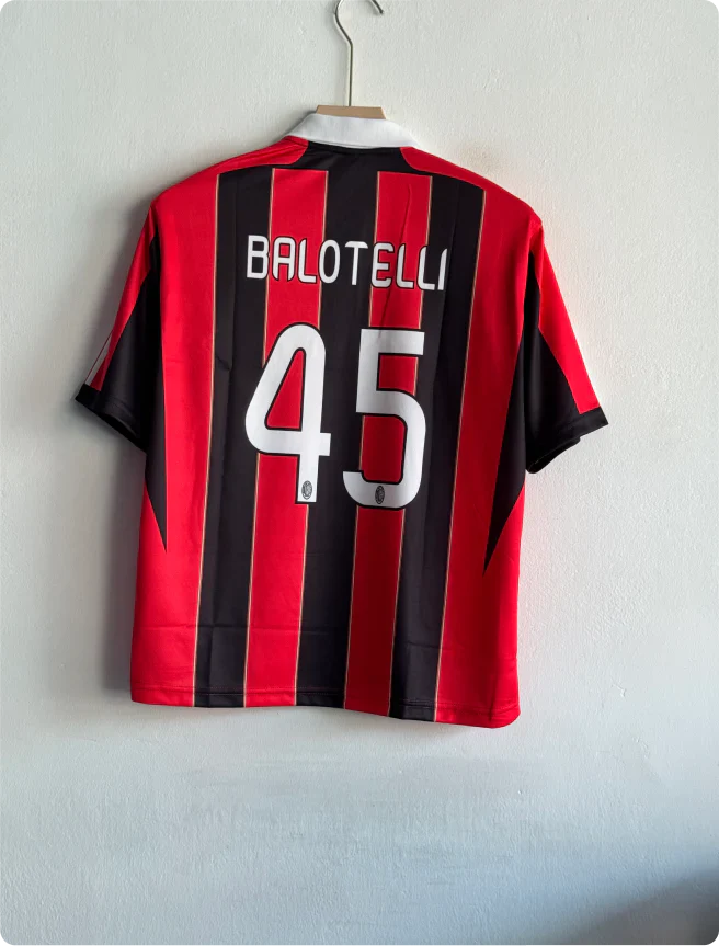 ACMILAN 2012-13 HOME KIT BALOTELLI FIVESLEEVE POLO