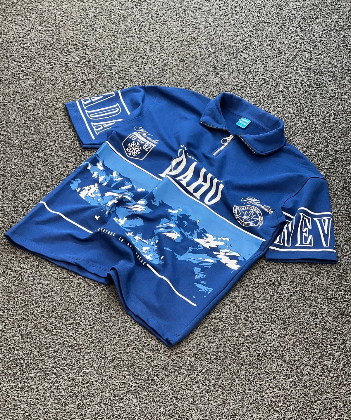 Premium blue IDAHU polo