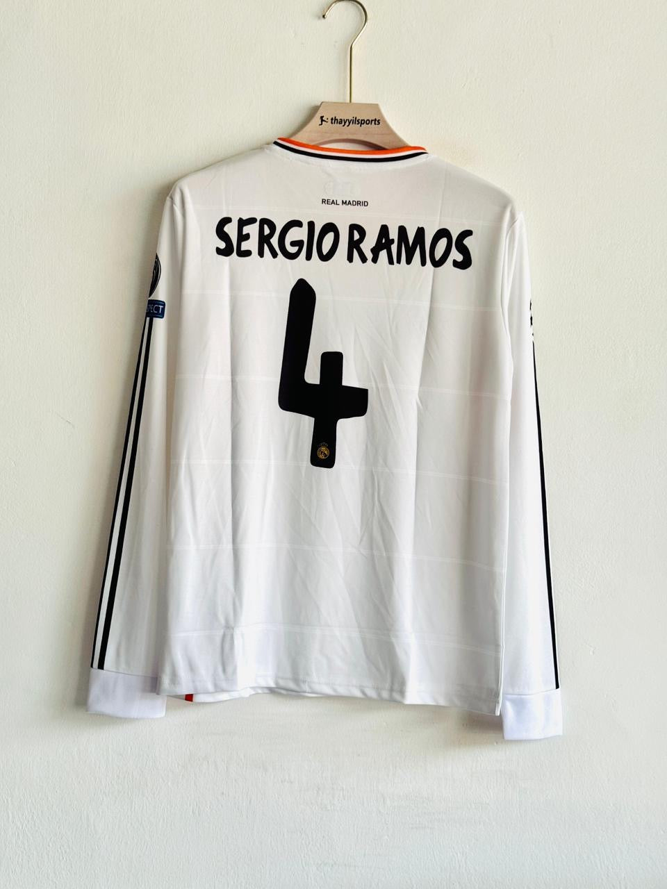 Real Madrid full sleeves football printed jersey