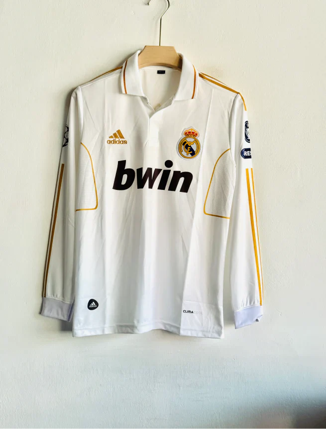 REAL MADRID 2011-12 HOME KIT RONALDO FULLSLEEVE POLO PRINTED PREMIUM
