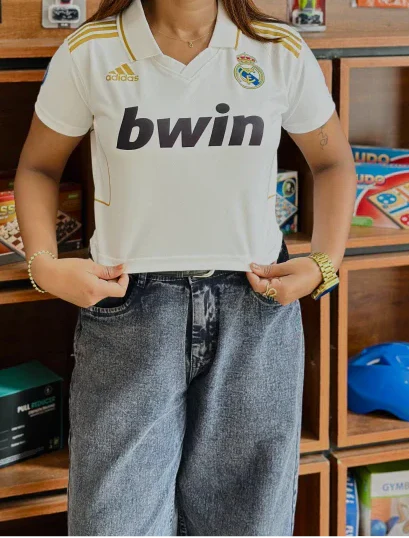 CROP TOP REAL MADRID 2011-12 HOME KIT RONALDO POLO