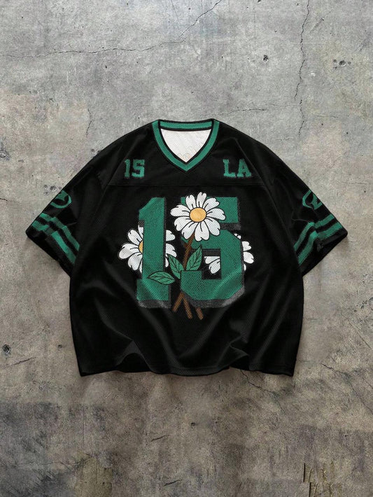 California Best Black Mesh Daisy Jersey