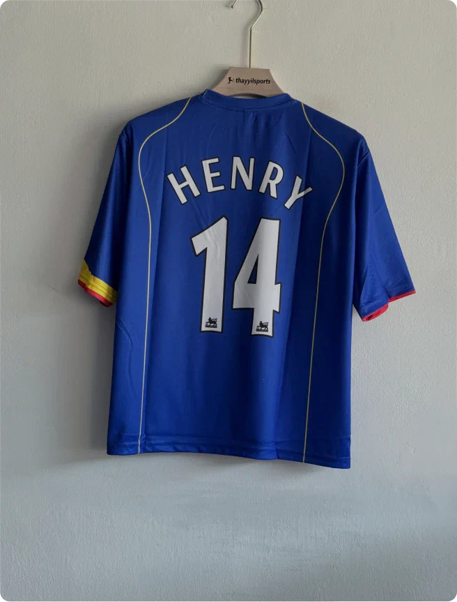 ARSANEL 2004-05 AWAY KIT HENRY FIVESLEEVE PREMIUM