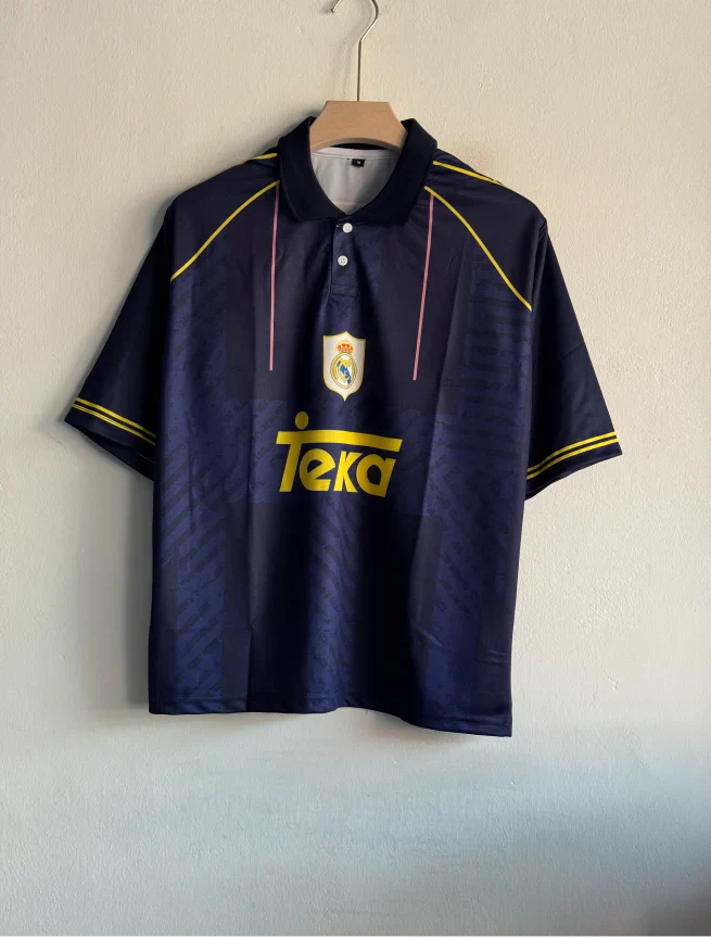 REAL MADRID NAVY RETRO KIT ZIDANE FIVESLEEVE POLO