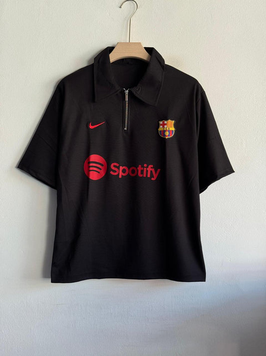 FC Barcelona "Black & Red" Performance Quarter-Zip Polo