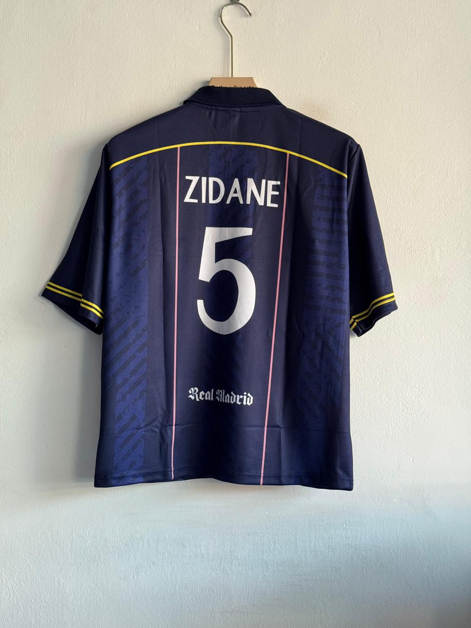 Real Madrid Zidane #5 Vintage-Style Performance Polo