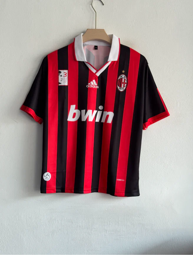 ACMILAN 2009-10 HOME KIT MALDINI FIVESLEEVE POLO