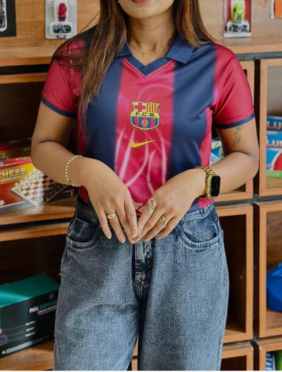 CROP TOP BARCELONA X TRAVIS SCOTT SPECIAL KIT POLO